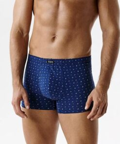 Bokserki Atlantic pakiet 3 sztuki bawełniane niebieski granat wzór