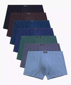 Bokserki Atlantic pakiet 7 sztuk bawełniane niebieski zielony