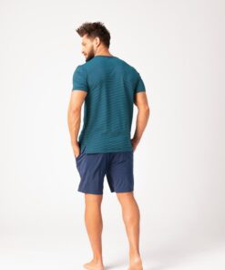 Alternative view of Piżama męska Key Bambusowa krótkie spodenki niebieski granat