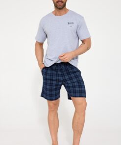 Alternative view of Piżama męska Cornette bawełniana krótkie spodnie szara