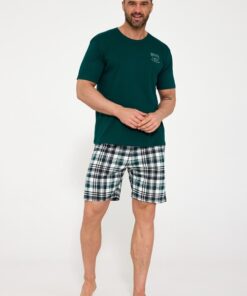 Alternative view of Piżama męska Cornette bawełniana krótkie spodnie zielona