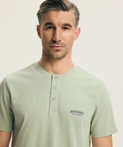 Alternative view of Piżama męska Henderson krótkie spodnie Bawełniana blady zielony