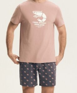 Piżama męska Henderson krótki rękaw krótkie spodnie mauve