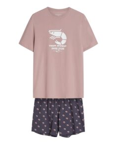 Alternative view of Piżama męska Henderson krótki rękaw krótkie spodnie mauve