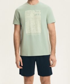 Piżama męska Henderson krótki rękaw krótkie spodnie mięta