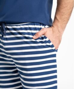 Alternative view of Bawełniana Piżama męska krótki rękaw i krótkie spodenki granat