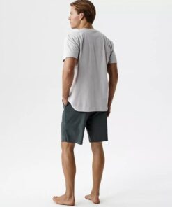 Alternative view of Piżama męska Atlantic krótkie spodnie bawełna blada lawenda grafit