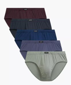 Slipy męskie Atlantic granat zielony Zestaw 5 sztuk majtek