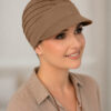 Turban Ariela Zestaw turban kawowy + daszek kawowy