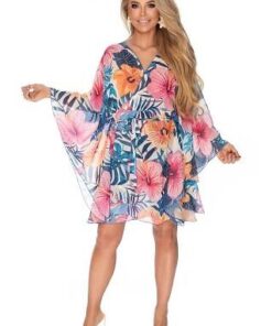 Alternative view of Cienkie Pareo tunika plażowa narzutka Irall duże kwiaty wzór 34