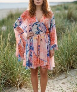 Alternative view of Lekkie Pareo tunika plażowa narzutka Irall czarny morela szafir 35