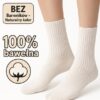 NATURALNE Skarpetki damskie 100% bawełniane BEZ barwników