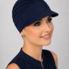 Turban Ariela Zestaw turban ciemny granat + daszek ciemny granat