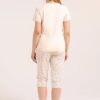 Piżama damska Moraj krótki rękaw długie spodnie 3/4 kremowa morela - obrazek 9