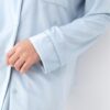 Piżama damska Sensis ciepła długi rękaw rozpinana kropki błękit - obrazek 2