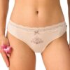 Figi damskie majtki Key pakiet 2 szt. Mini bikini Bawełna ecru beż - obrazek 3