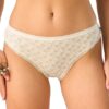 Figi damskie majtki Key pakiet 2 szt. Mini bikini Bawełna ecru szary - obrazek 3