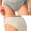 Figi damskie majtki Key pakiet 2 szt. Mini bikini Bawełna ecru szary