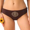 Figi damskie majtki Key pakiet 2 szt. Mini bikini Bawełna brązowe - obrazek 5