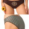 Figi damskie majtki Key pakiet 2 szt. Mini bikini Bawełna brązowe