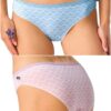Figi damskie majtki Key pakiet 2 szt. Mini bikini Bawełna róż niebieski