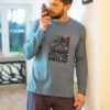 Piżama męska Key długi rękaw 100% bawełniana Wild morska