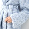 Szlafrok damski Sensis mięciutki puszysty blady niebieski melanż - obrazek 2