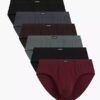 Slipy męskie Atlantic majtki zestaw 6 sztuk burgund khaki